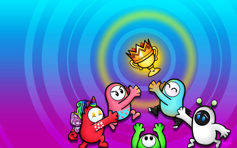 Fall Guys Super League illustration.